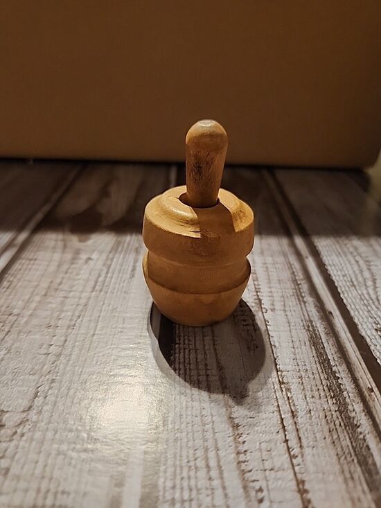 Other - Antique Wooden Butter Mold Stamp Thistle & Leaf Design